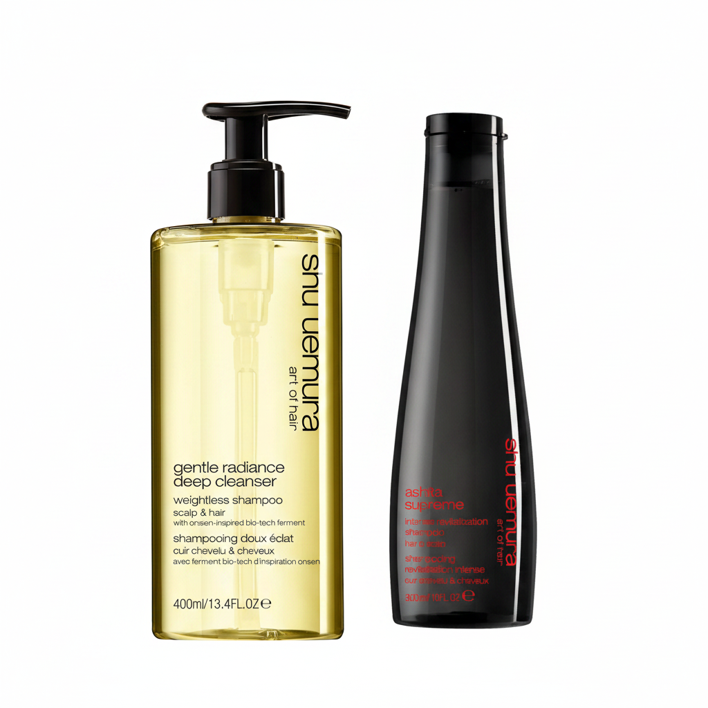 Shu Uemura Pro - Deep cleanser - Duo shampoings : Doux éclat et Ashita Supreme
