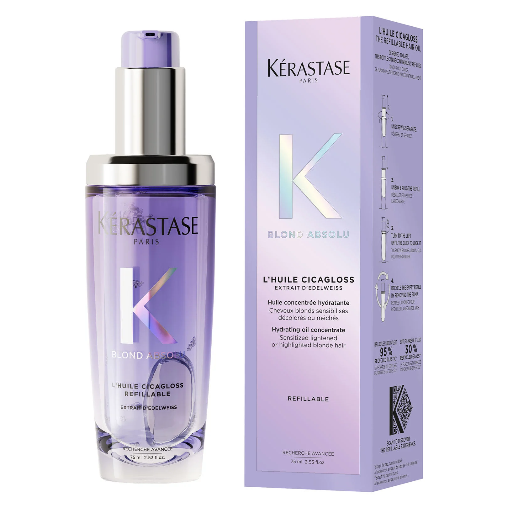 Kérastase - Huile Cicagloss rechargeable - 75 ML KERASTASE