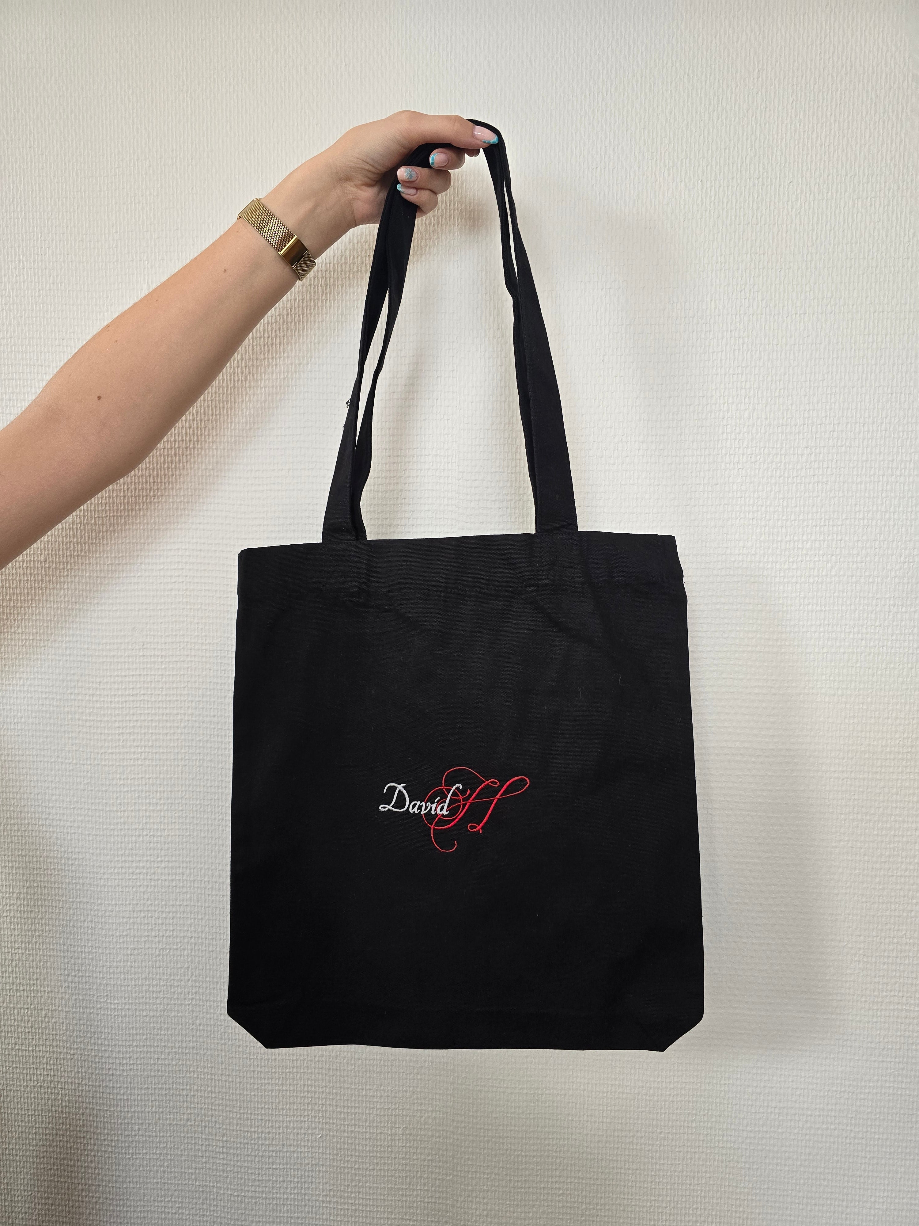David H - Tote bag - tissu brodé