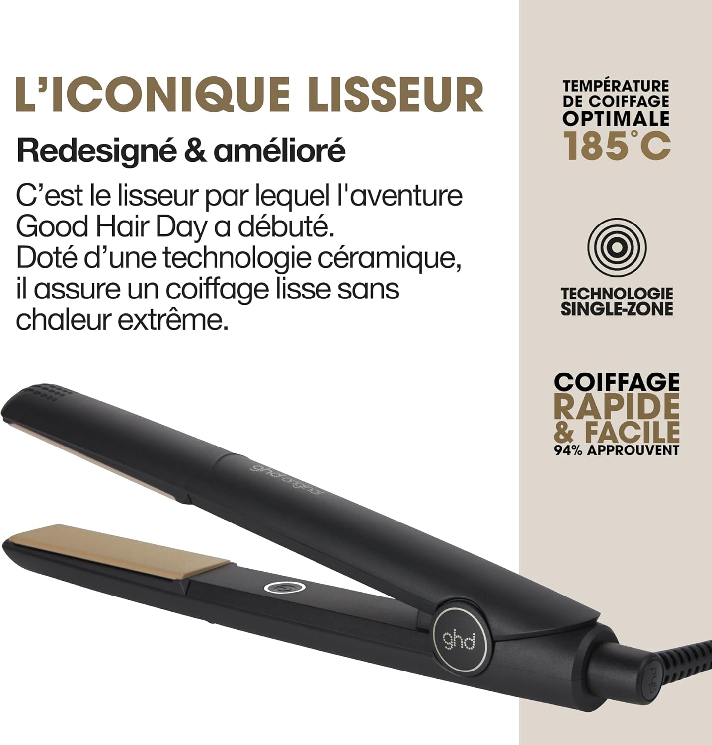 GHD - STYLER ORIGINAL - Lisseur - Noir
