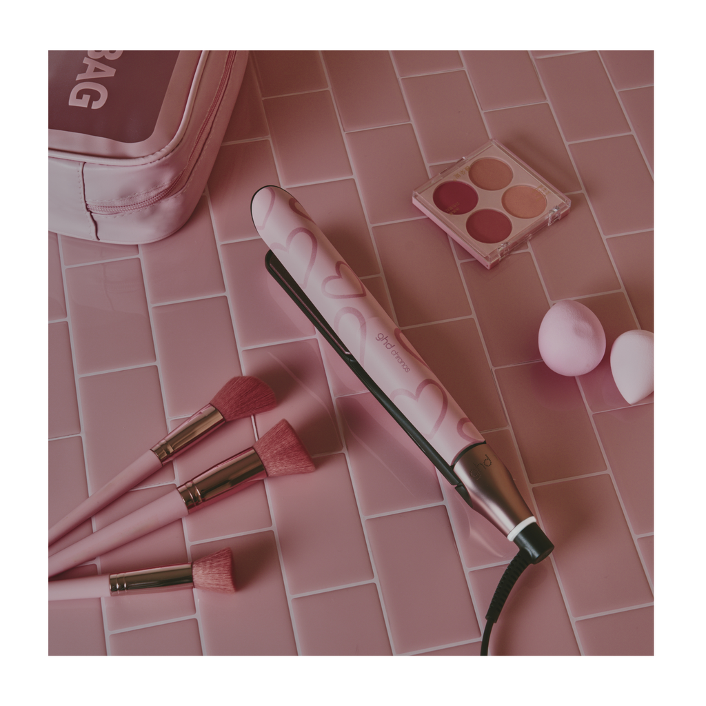 GHD - Chronos - Lisseur collection Pink - rose poudré avec cœur