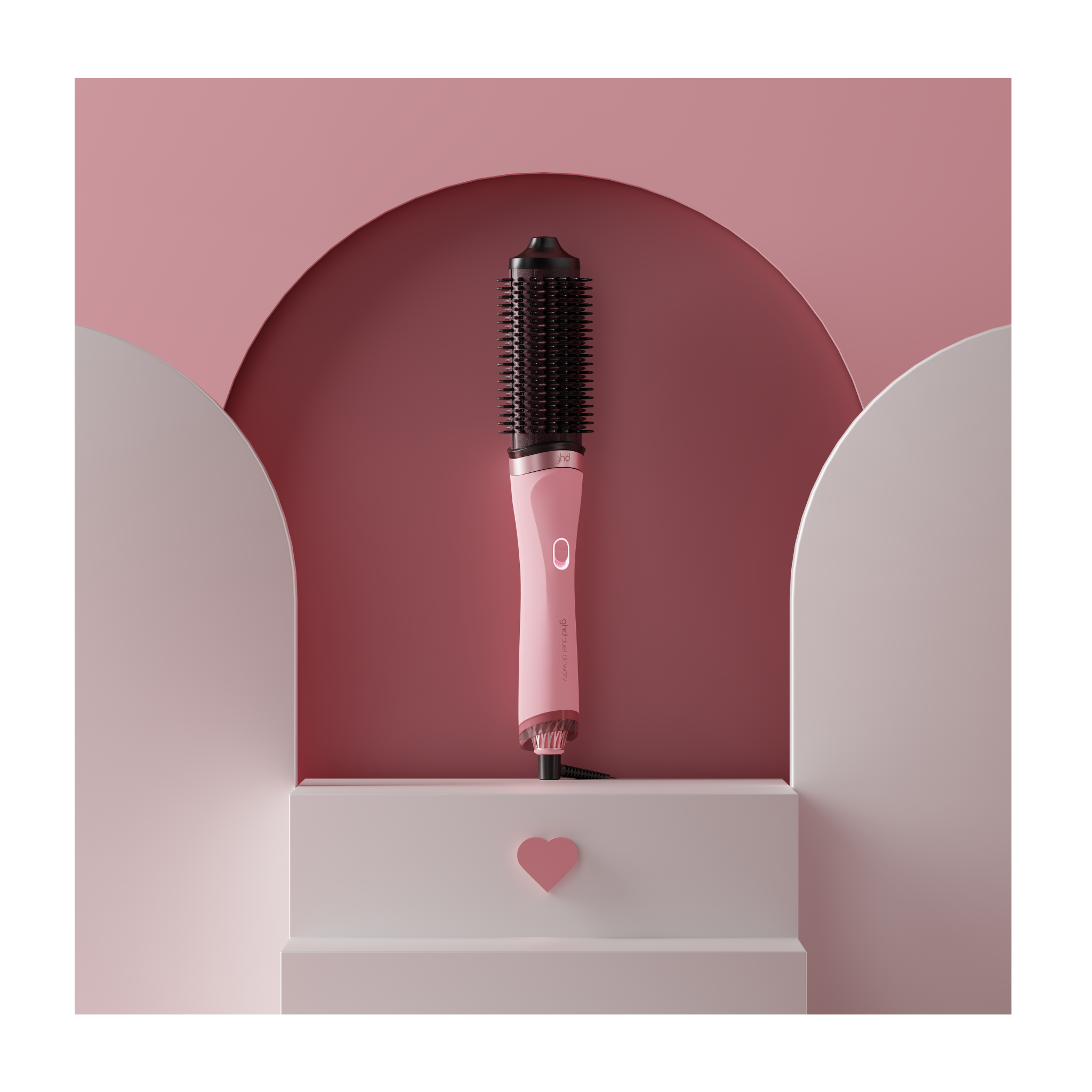 GHD - Duet Blowdry - Brosse soufflante - Collection Pink - Rose poudré