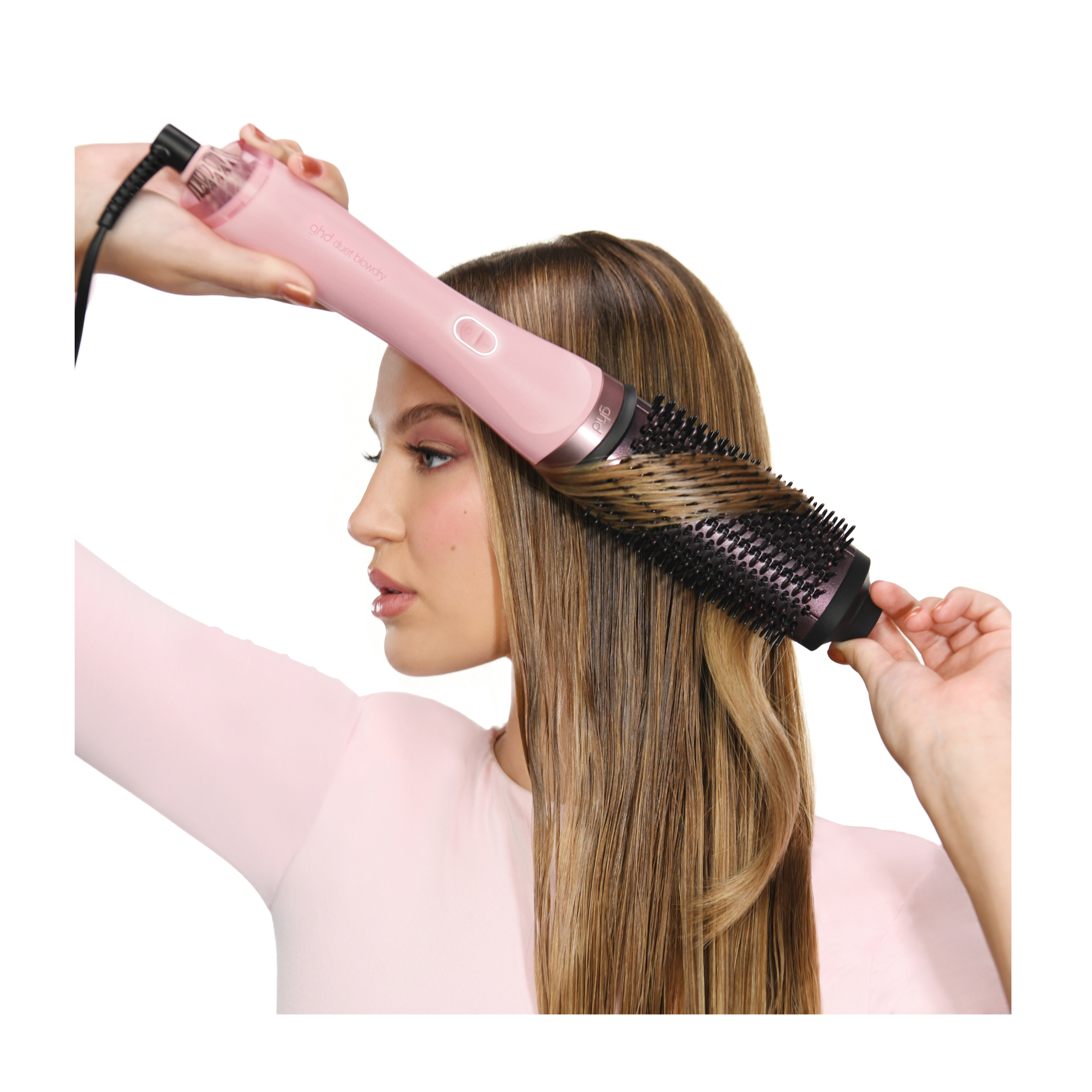 GHD - Duet Blowdry - Brosse soufflante - Collection Pink - Rose poudré