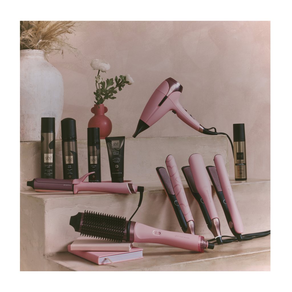 GHD - Chronos - Lisseur collection Pink - rose poudré avec cœur
