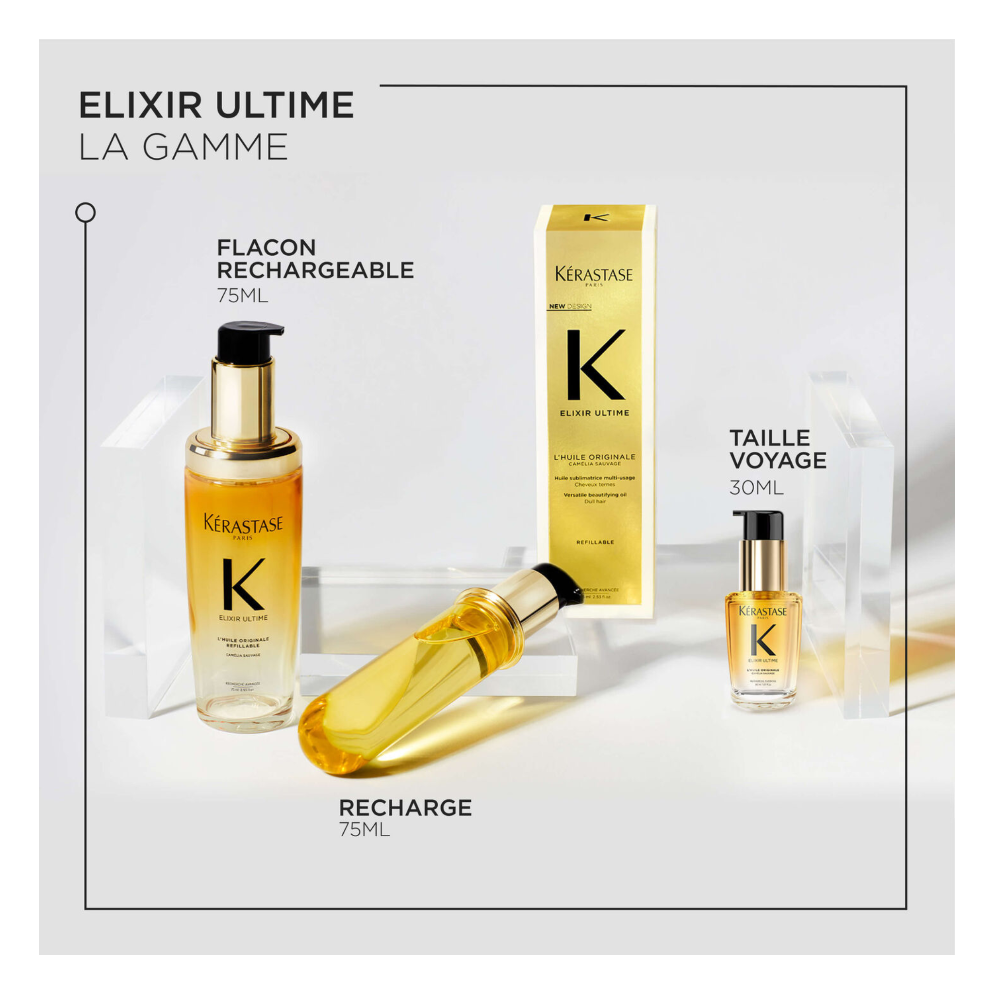 Kérastase - Huile originale élixir ultime - 75 ML - RECHARGE KERASTASE