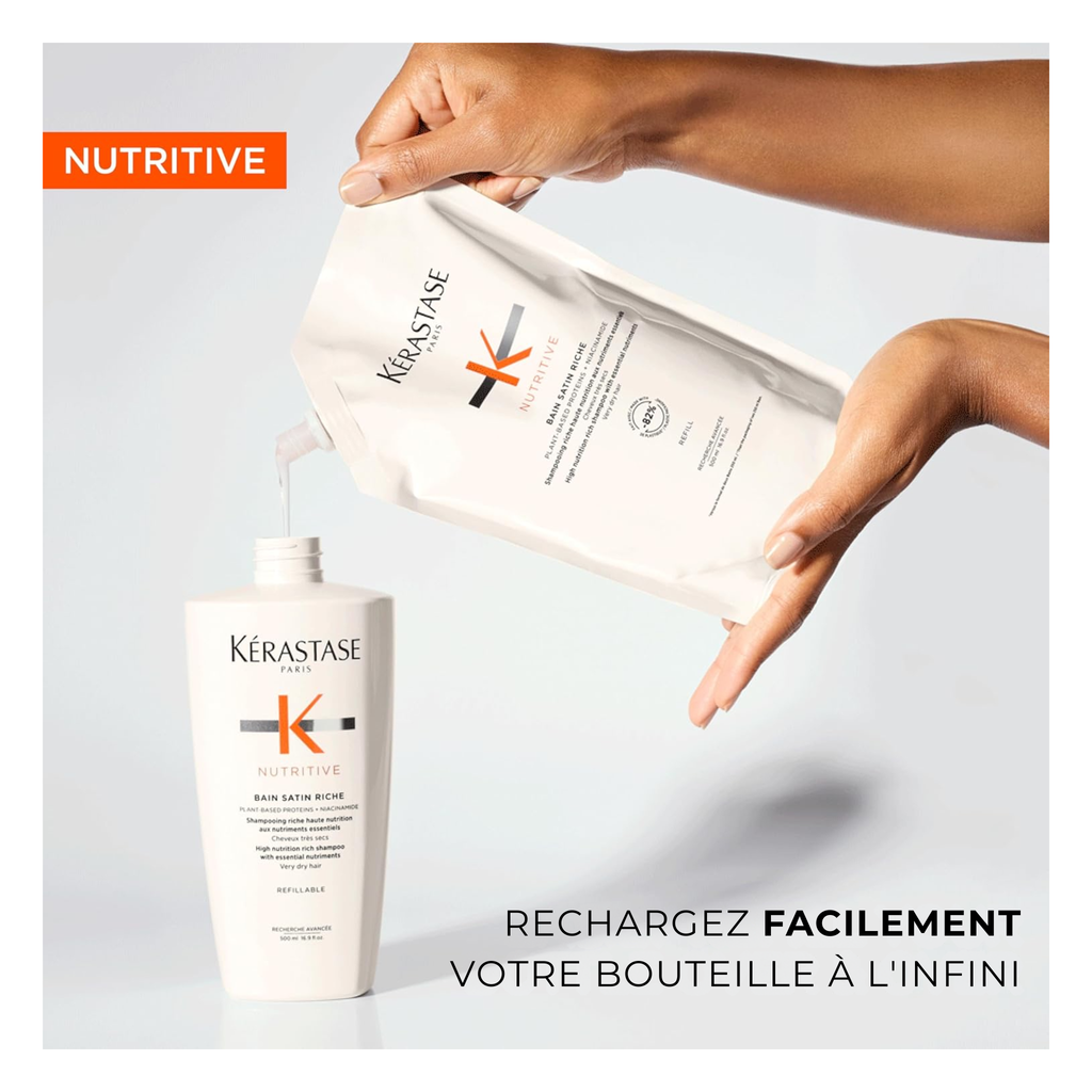 Kérastase - Bain satin riche - 500 ML - RECHARGE KERASTASE
