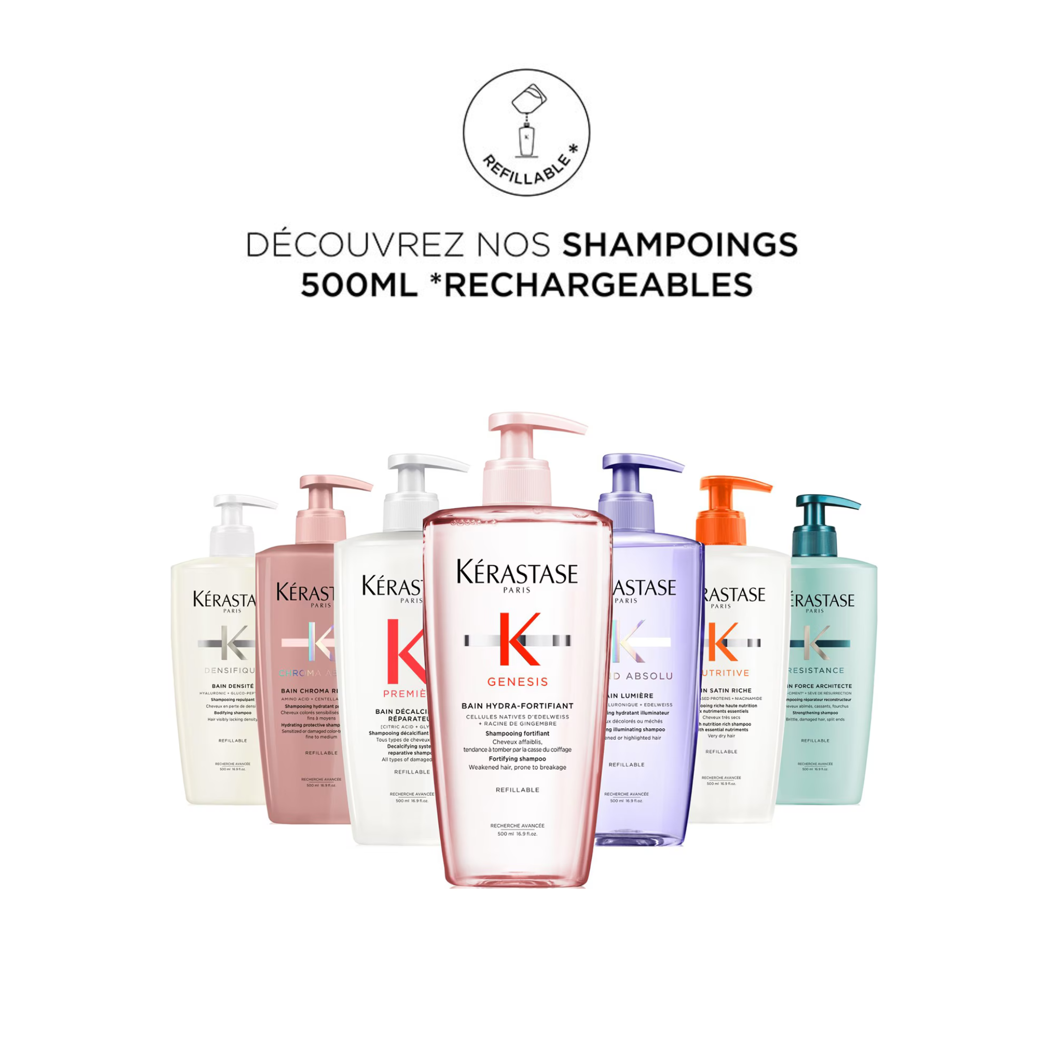 Kérastase - Bain satin riche - 500 ML - RECHARGE KERASTASE