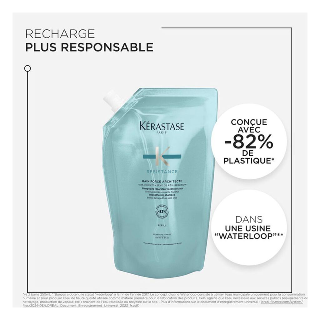 Kérastase - Bain force architecte - 500 ML - RECHARGE KERASTASE
