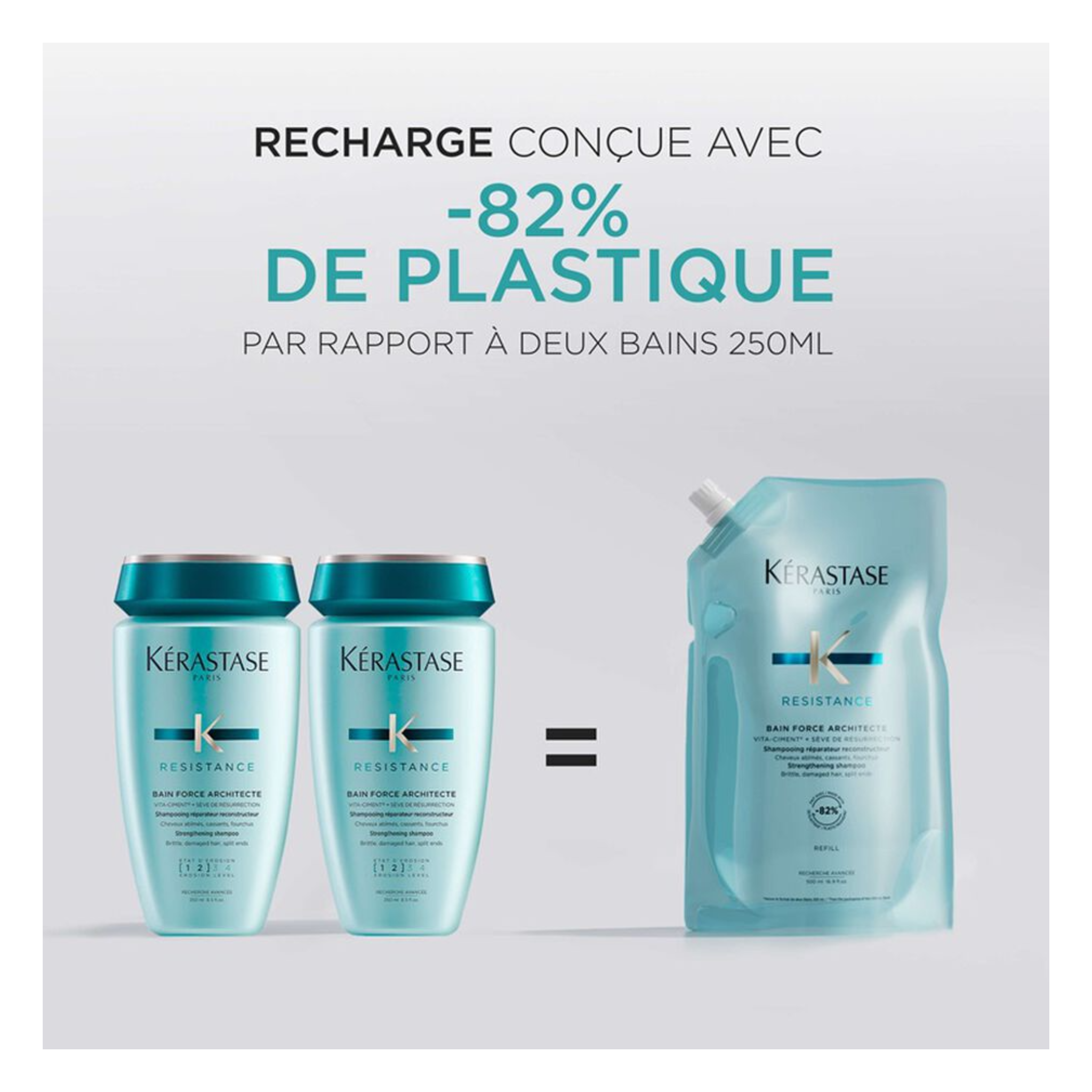 Kérastase - Bain force architecte - 500 ML - RECHARGE KERASTASE