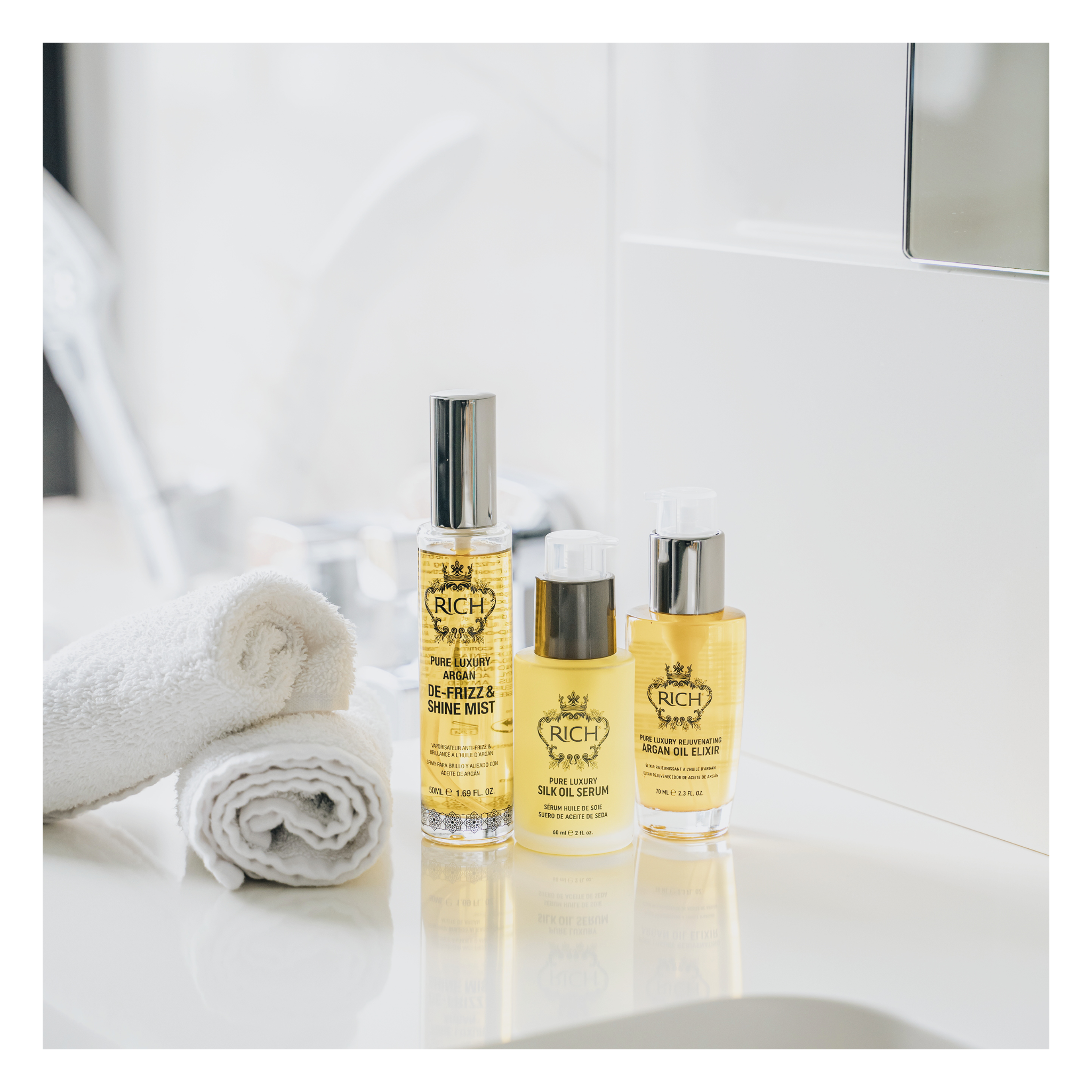 Rich Hair Care - Argan - De-frizz & Shine Mist  - Brume Anti-frisottis et brillance - 50 ML RICH HAIR CARE