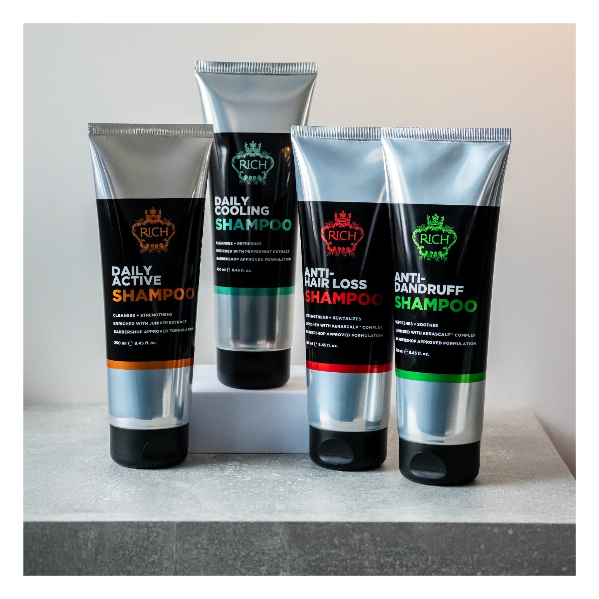 Rich Hair Care - Anti-dandruff - Shampoing antipelliculaire quotidien - Gamme homme - 250 ML RICH HAIR CARE