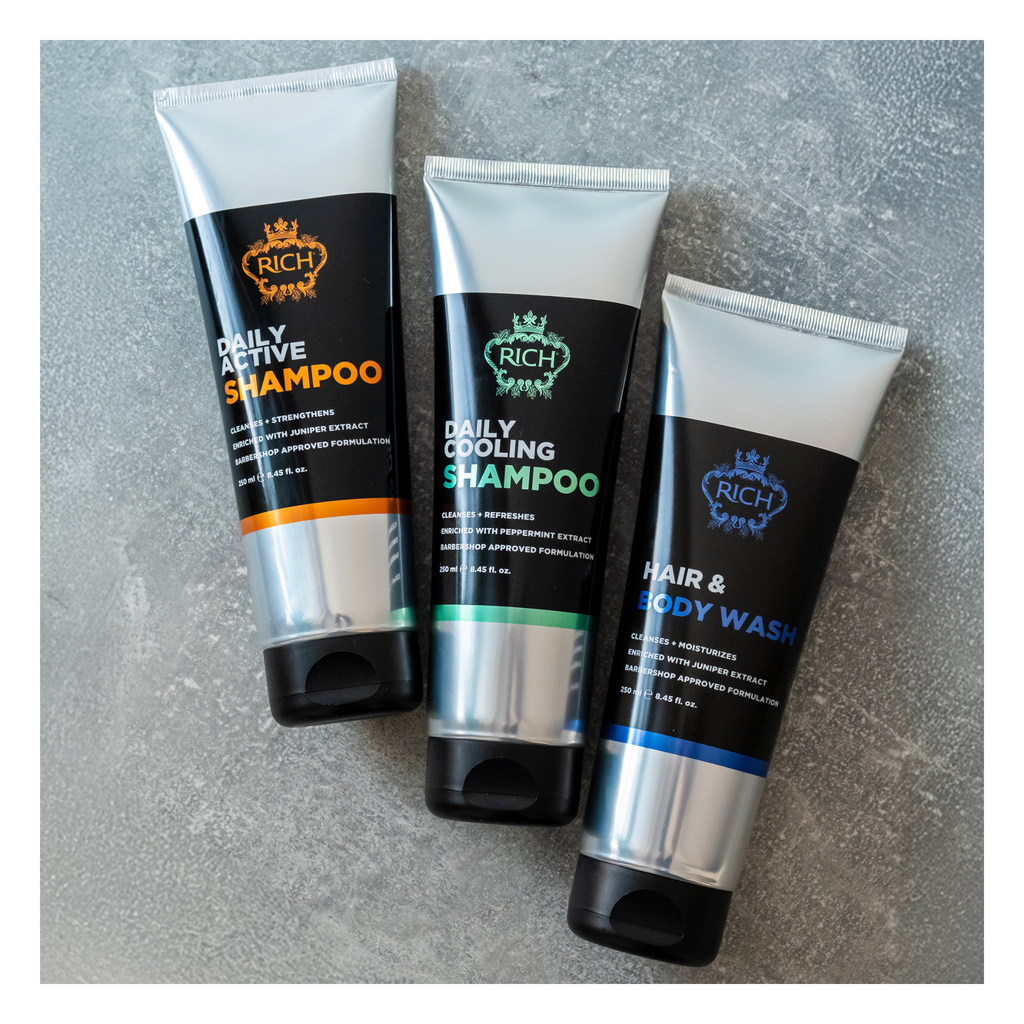 Rich Hair Care - Hair & Body wash - 2 EN 1 Corps et cheveux gamme homme - 250 ML RICH HAIR CARE