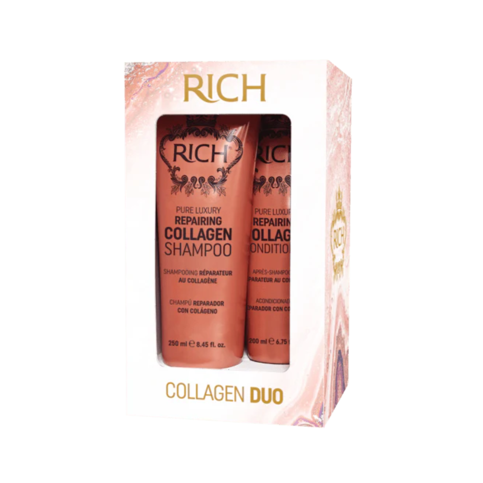 Rich Hair Care - Repairing collagen duo - Coffret shampoing + Après shampoing réparateur au collagène RICH HAIR CARE