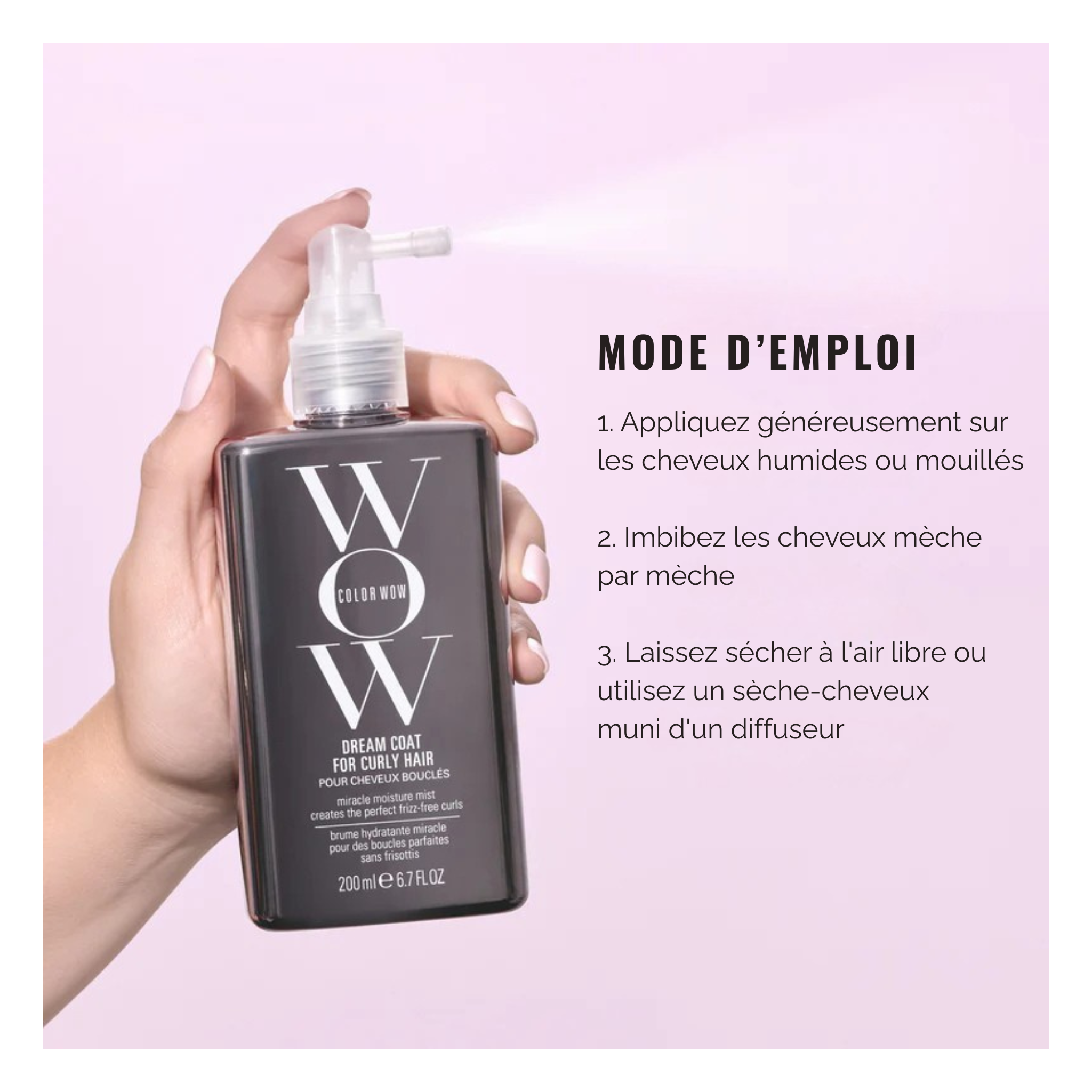 Color Wow - Dream Coat - Spray tout-en-un pour cheveux bouclés - 200 ML