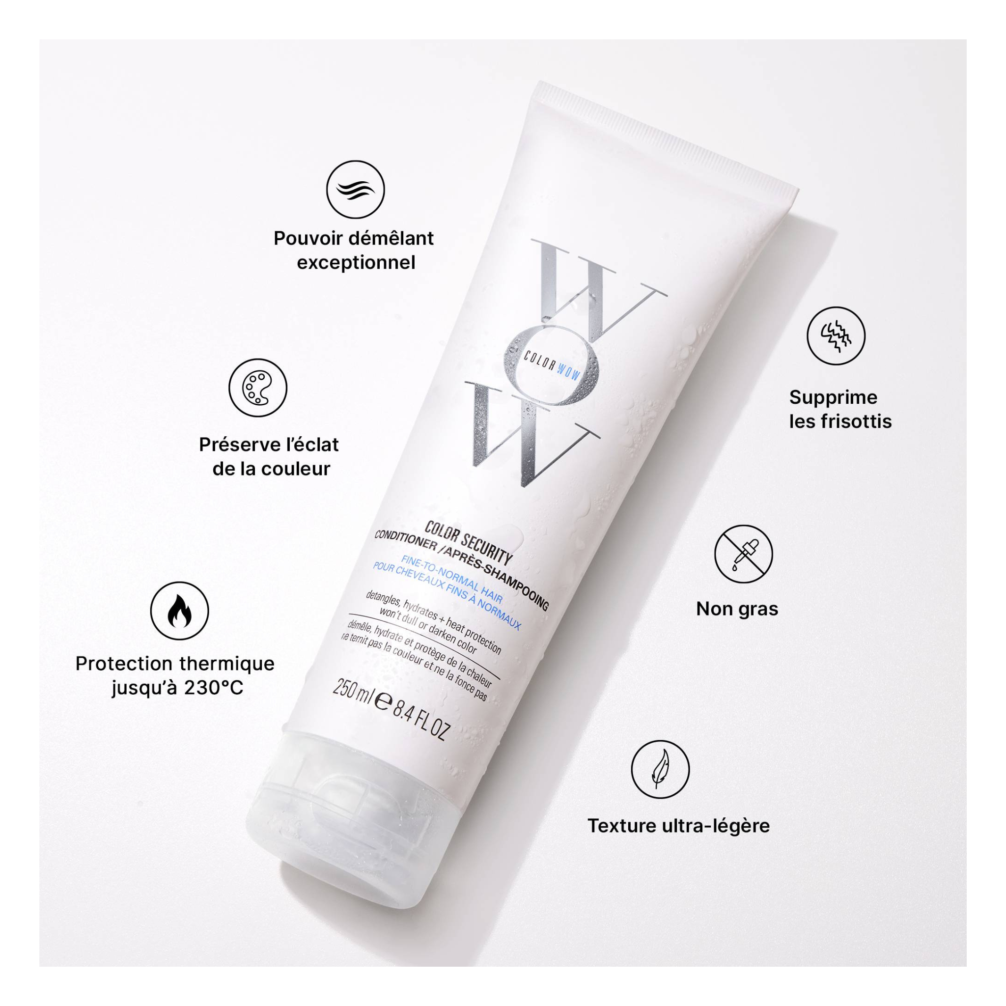 Color Wow - Color Security - Après-shampoing pour cheveux colorés fins à normaux - 250 ML