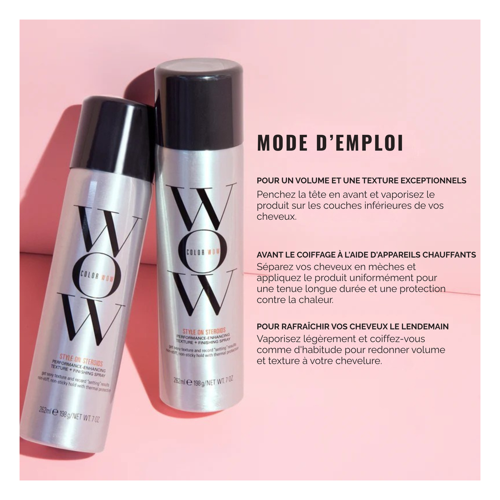 Color Wow - Style on Steroids - Spray texturisant & finition haute performance - 250 ML