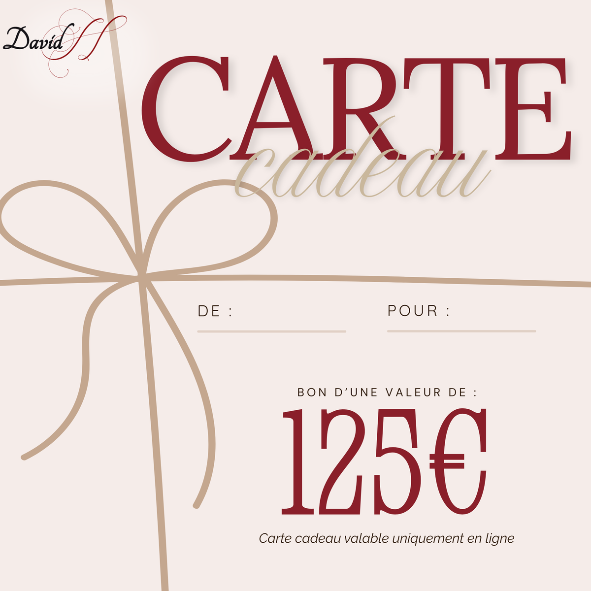 Carte cadeau David H