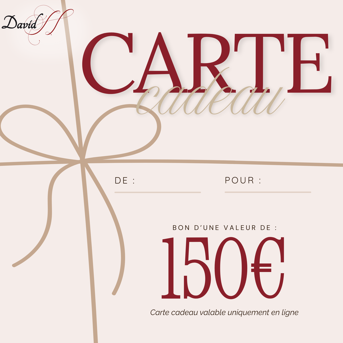 Carte cadeau David H