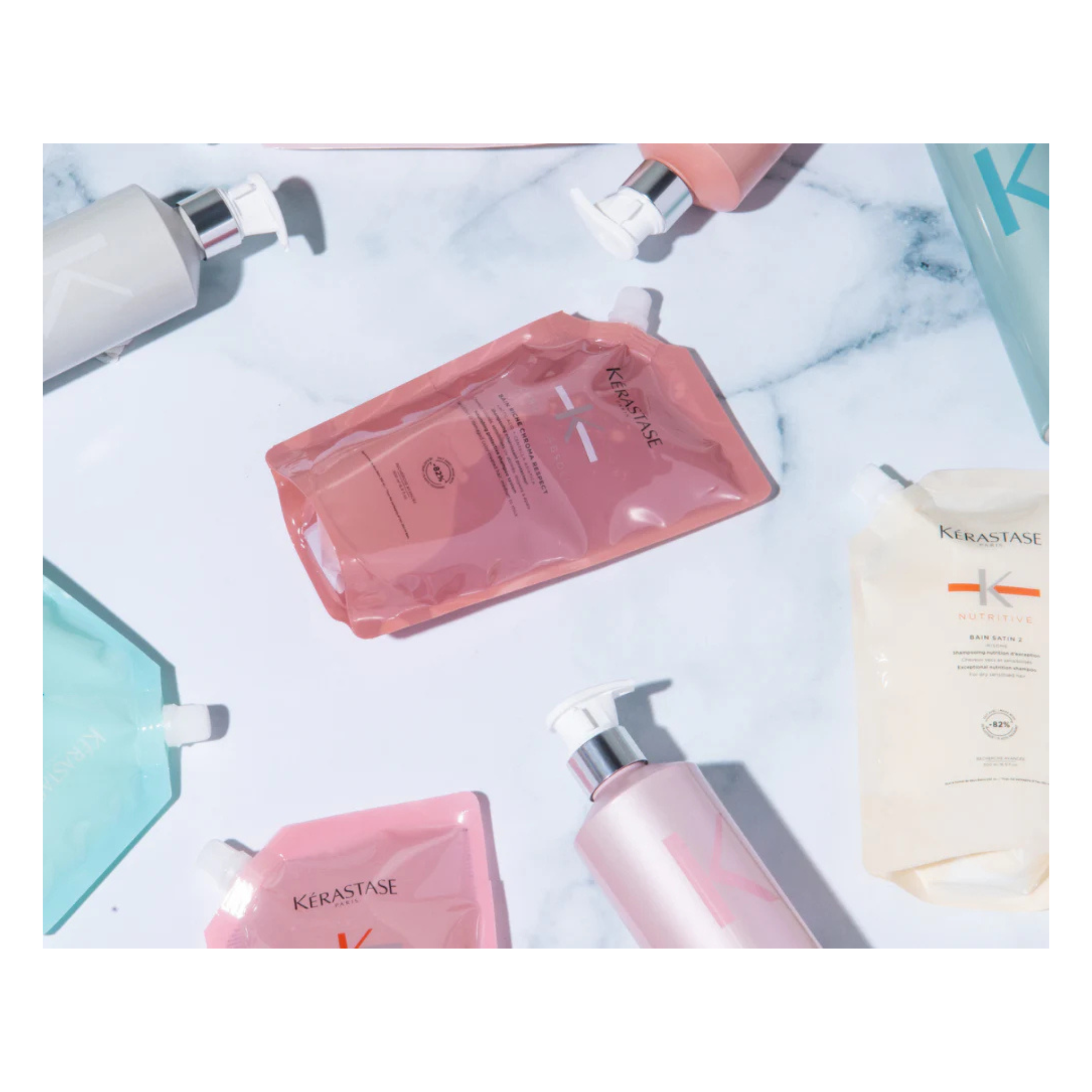 Kérastase - Bouteille aluminium rechargeable - 250 ML - Flacon vide.