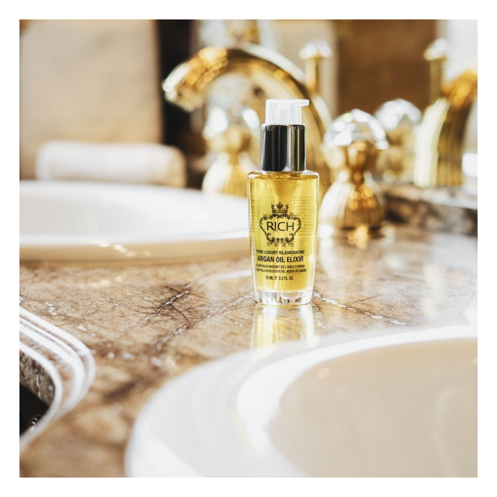 Rich Hair Care - Rejuvenating argan oil elixir - Elixir rajeunissant à l'huile d'argan - 70 ML RICH HAIR CARE