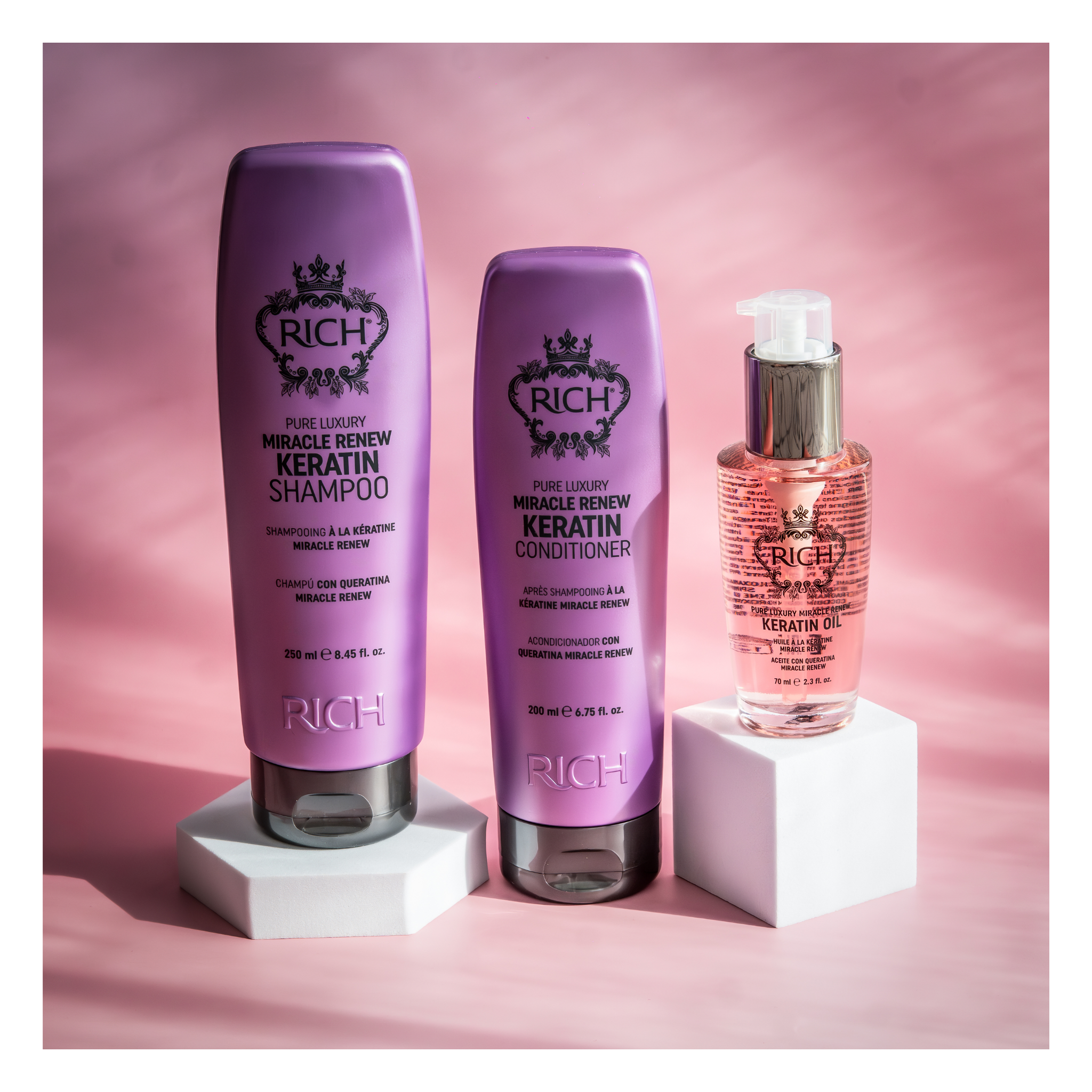 Rich Hair Care - Miracle Renew Keratine - Shampoing à la kératine miracle renew - 250 ML RICH HAIR CARE