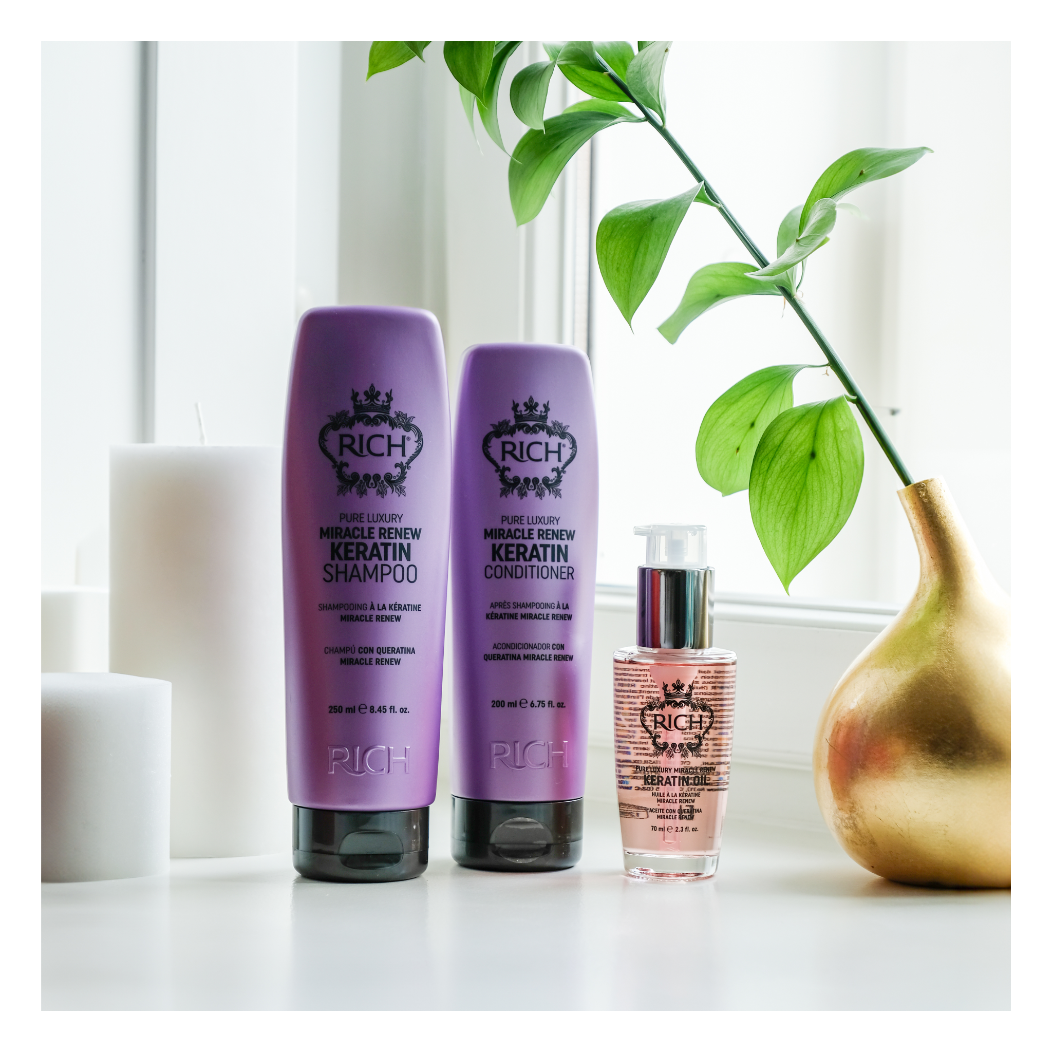 Rich Hair Care - Miracle Renew Keratine - Après shampoing à la kératine miracle renew - 200 ML RICH HAIR CARE