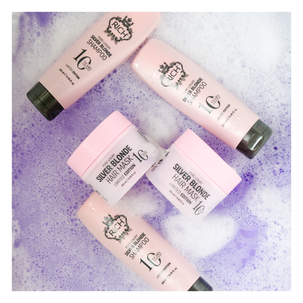 Rich Hair Care - Silver Blonde Hair - Masque silver blonde - Formule anti jaunissement - 250 ML RICH HAIR CARE