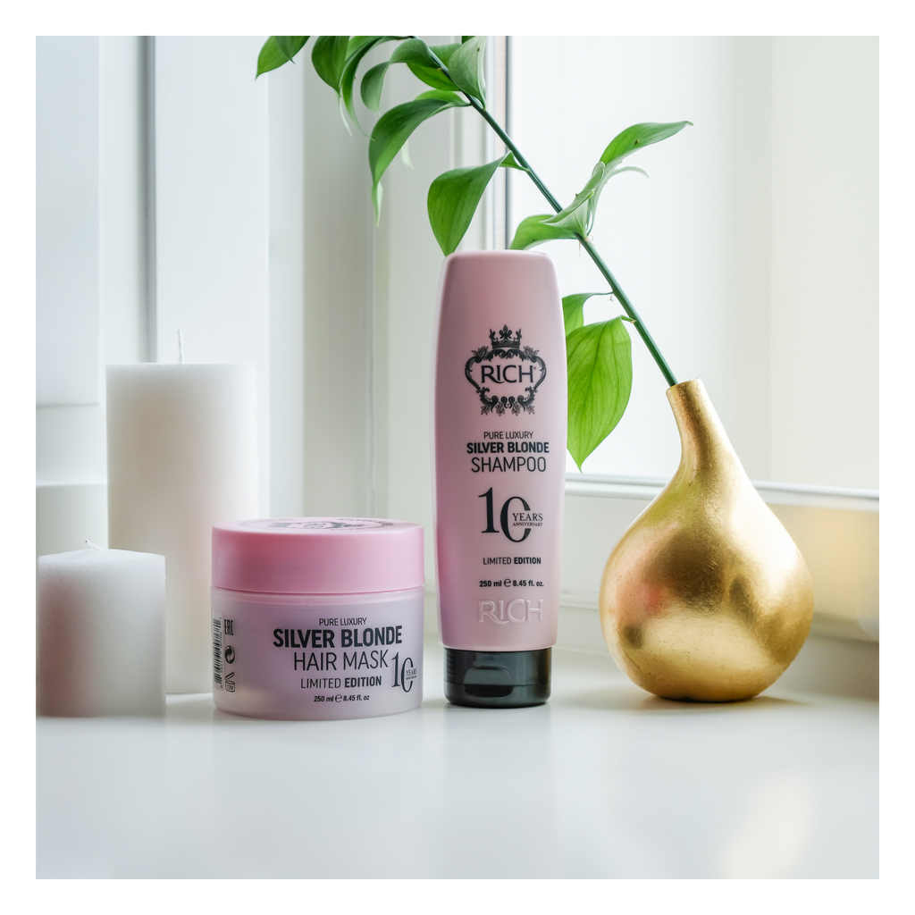 Rich Hair Care - Silver Blonde Hair - Masque silver blonde - Formule anti jaunissement - 250 ML RICH HAIR CARE