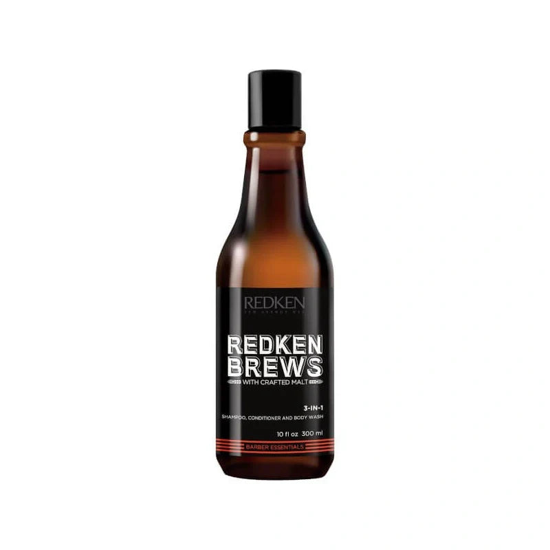 REDKEN BREWS - 3 EN 1 - SHAMPOO - CONDITIONER- GEL DOUCHE