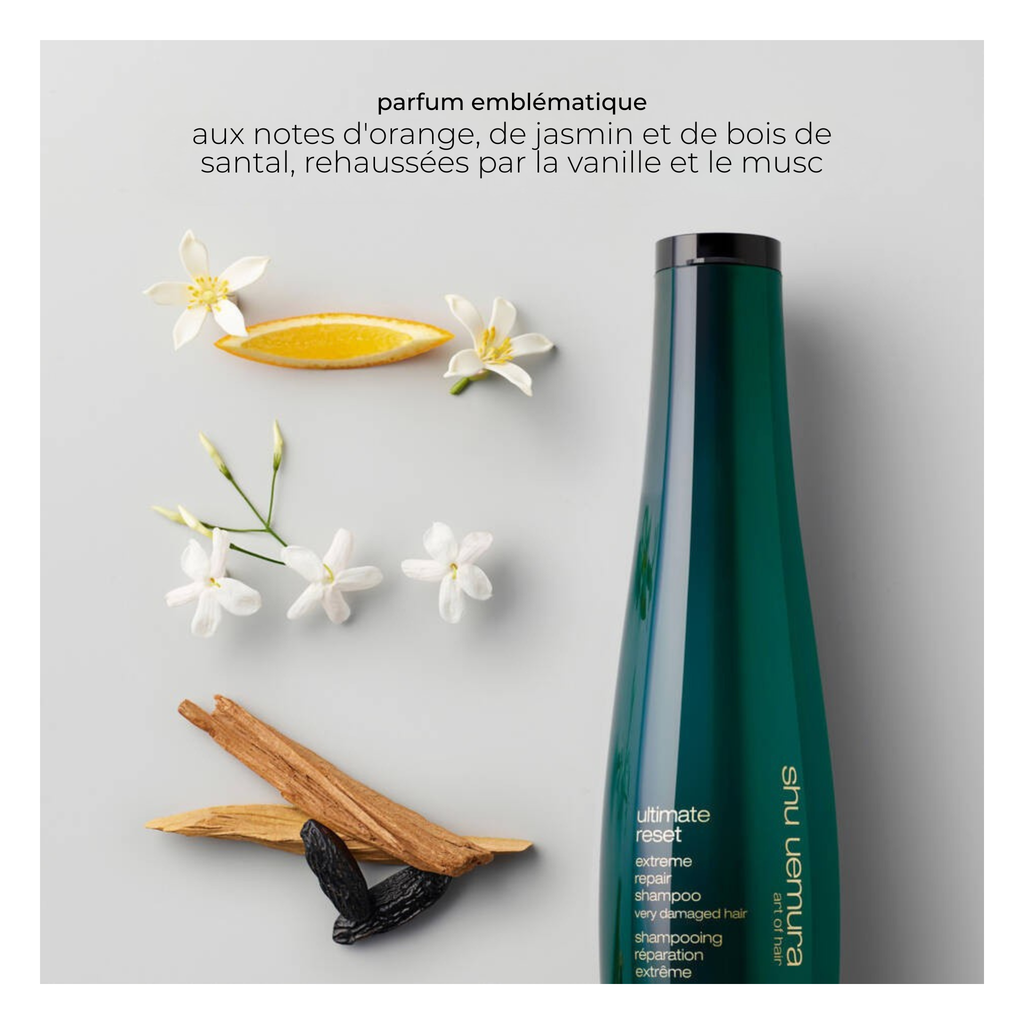 Shu Uemura - Trio Ultimate Reset - Routine soin intensif cheveux abimés