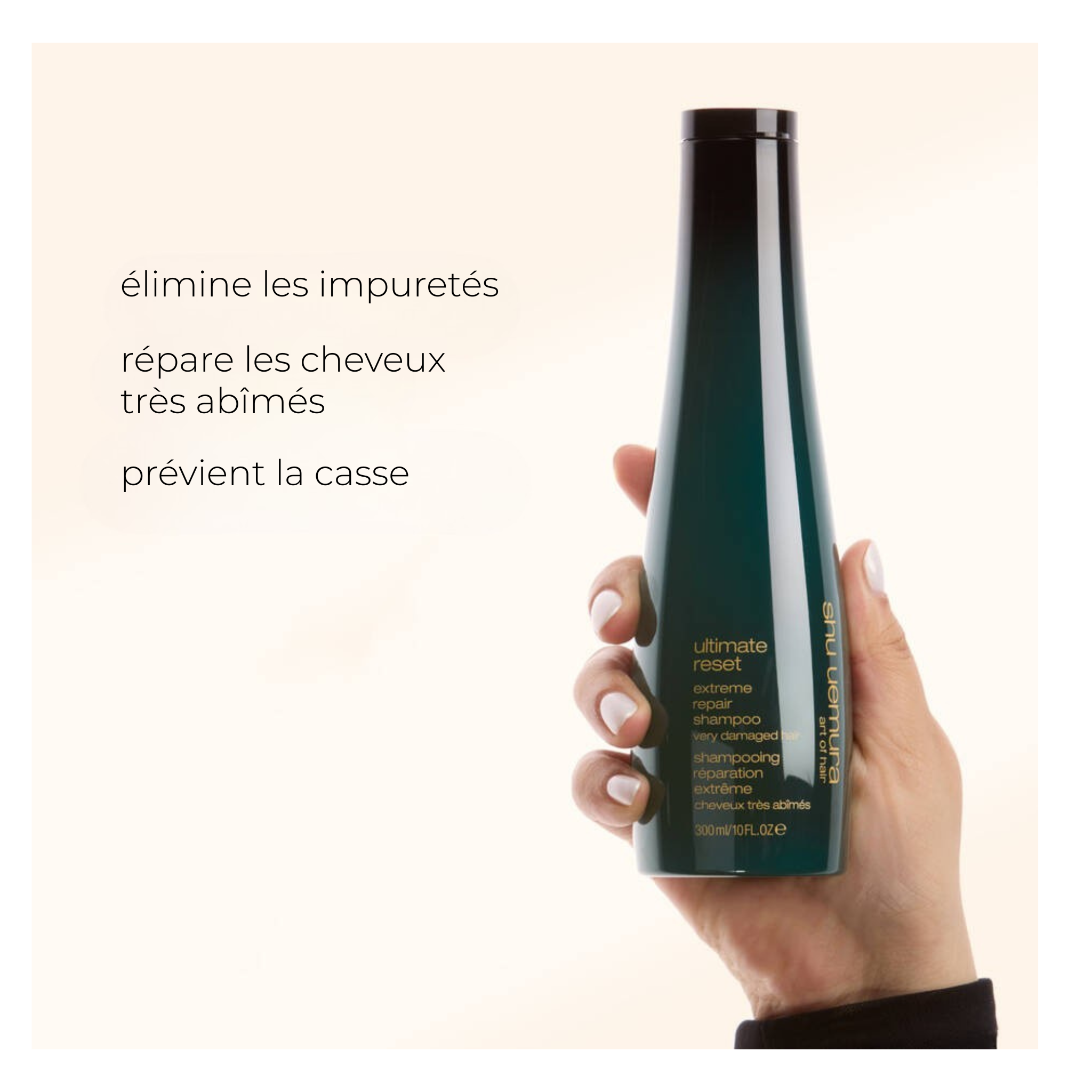 Shu Uemura - Trio Ultimate Reset - Routine soin intensif cheveux abimés