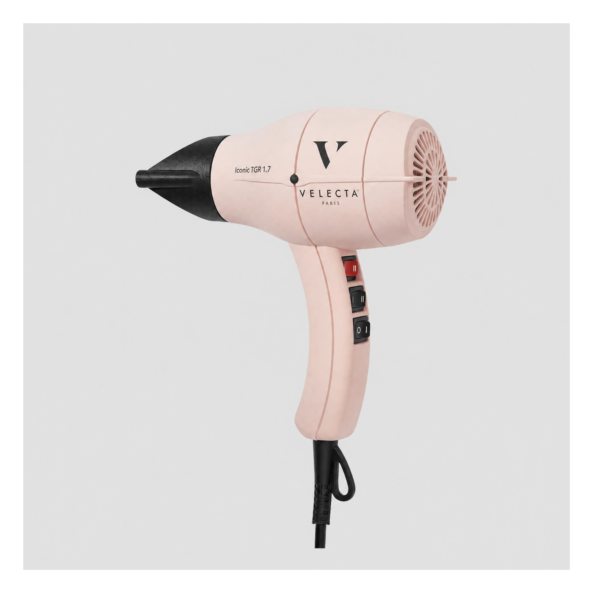Velecta - Iconic TGR 1.7 - Coffret sèche-cheveux rose poudré + Diffuseur