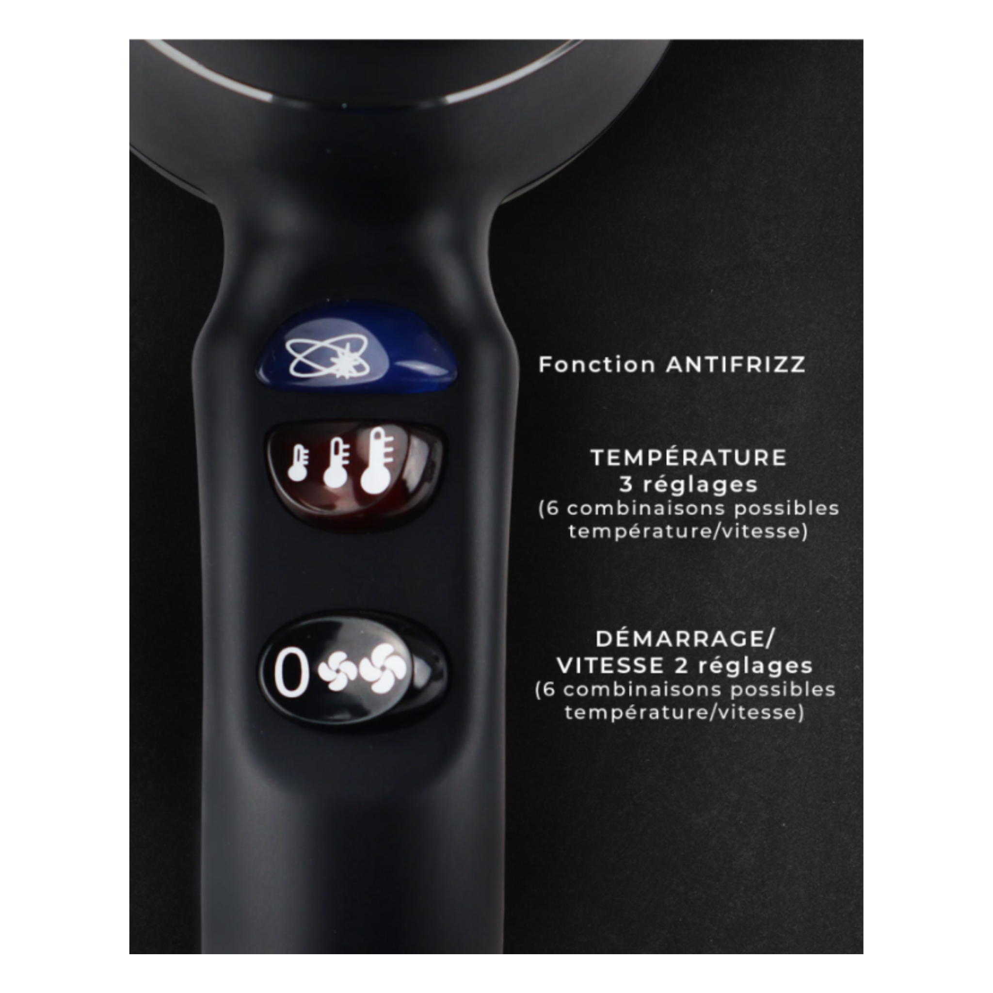 Velecta - Original Silence 1.7i - Coffret sèche-cheveux noir velours + Diffuseur