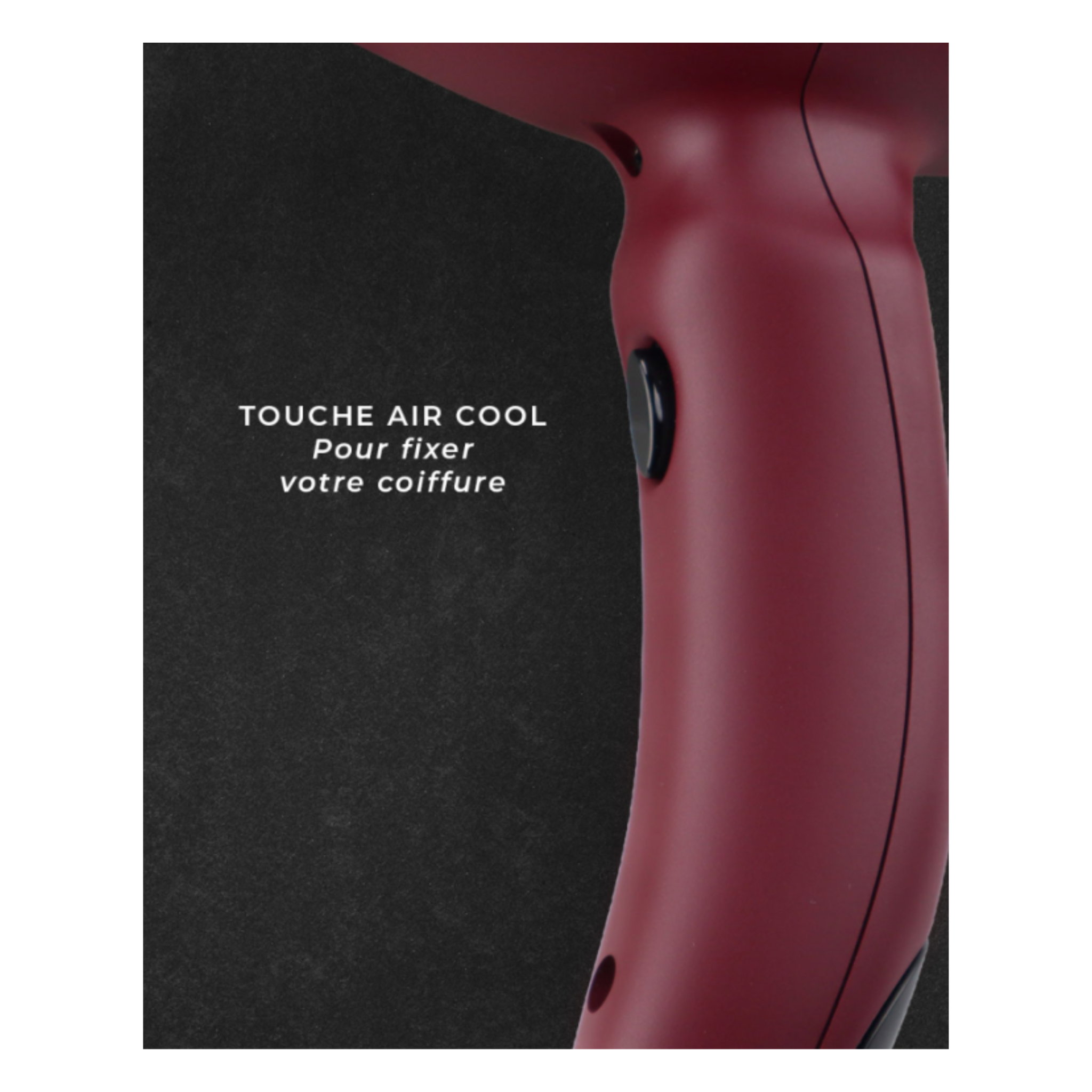 Velecta - Original Silence 1.7i - Coffret sèche-cheveux rouge rubis + Diffuseur