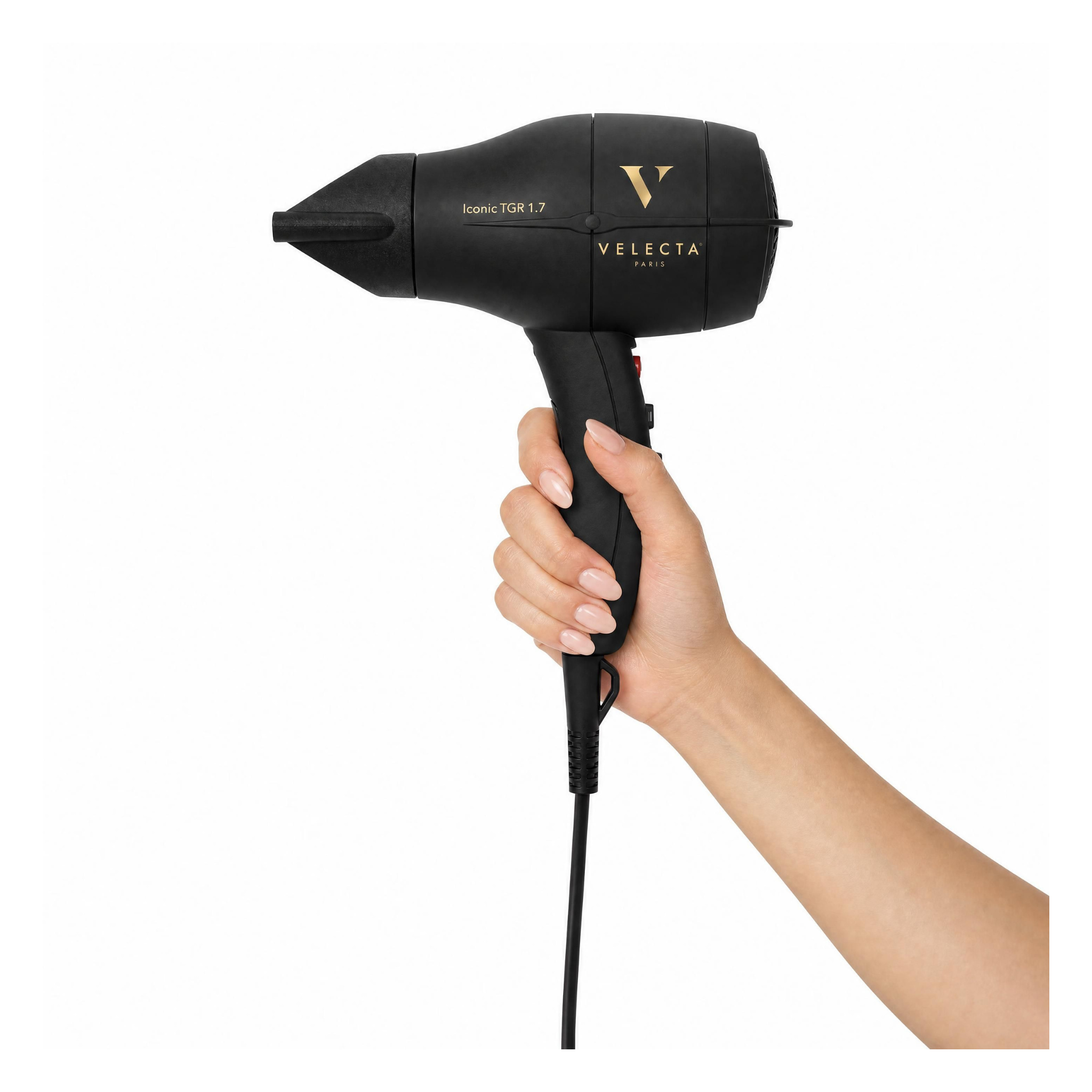Velecta - Iconic TGR 1.7 - Sèche-cheveux noir intense marquage or