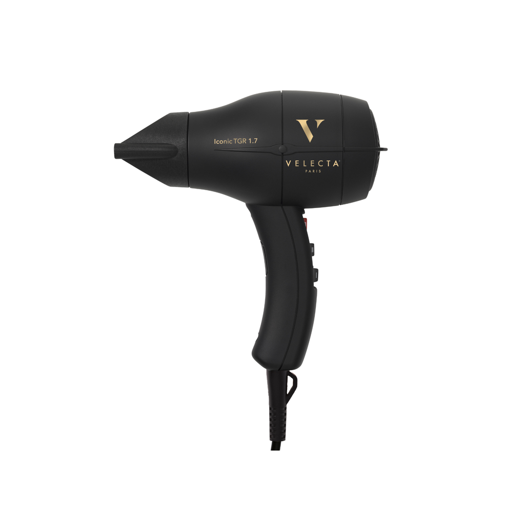 Velecta - Iconic TGR 1.7 - Sèche-cheveux noir intense marquage or
