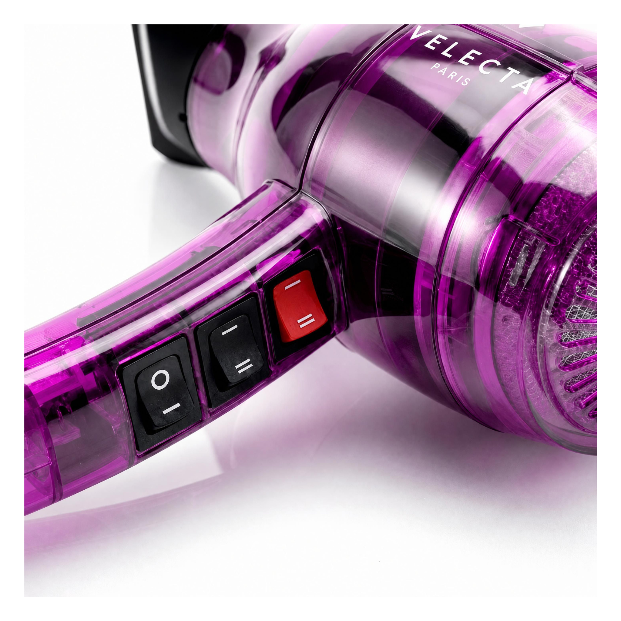 Velecta - Iconic TGR 1.7 - Sèche-cheveux transparent fuchsia
