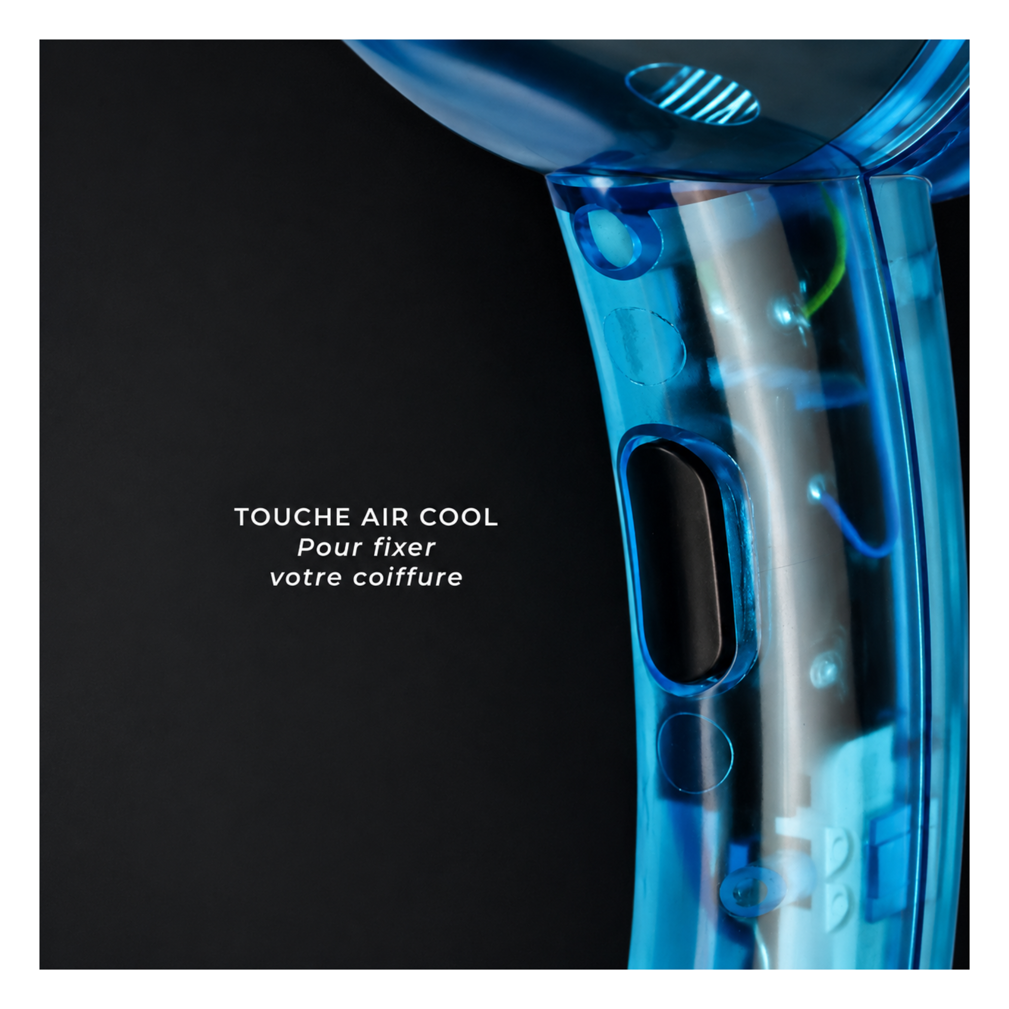 Velecta - Iconic TGR 1.7 - Sèche-cheveux transparent turquoise