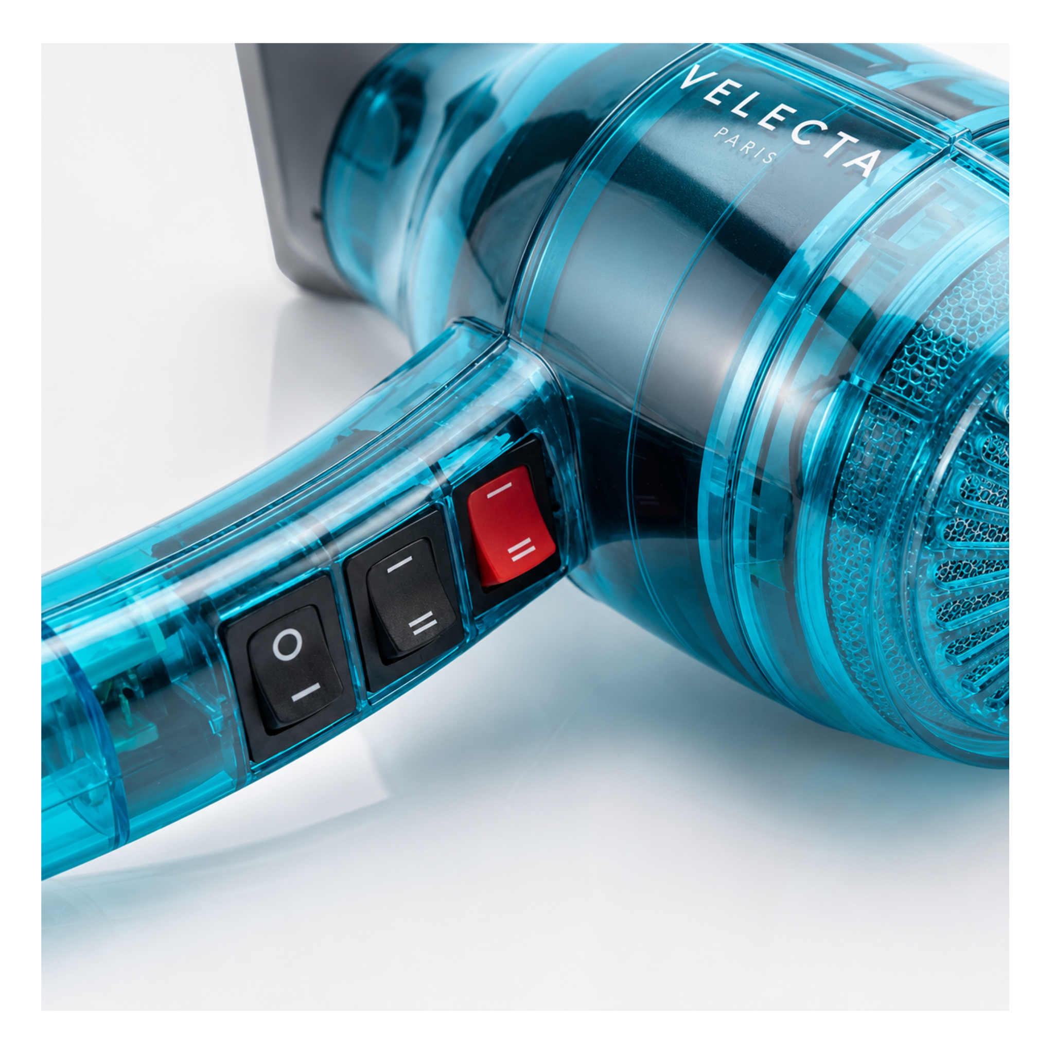 Velecta - Iconic TGR 1.7 - Sèche-cheveux transparent turquoise