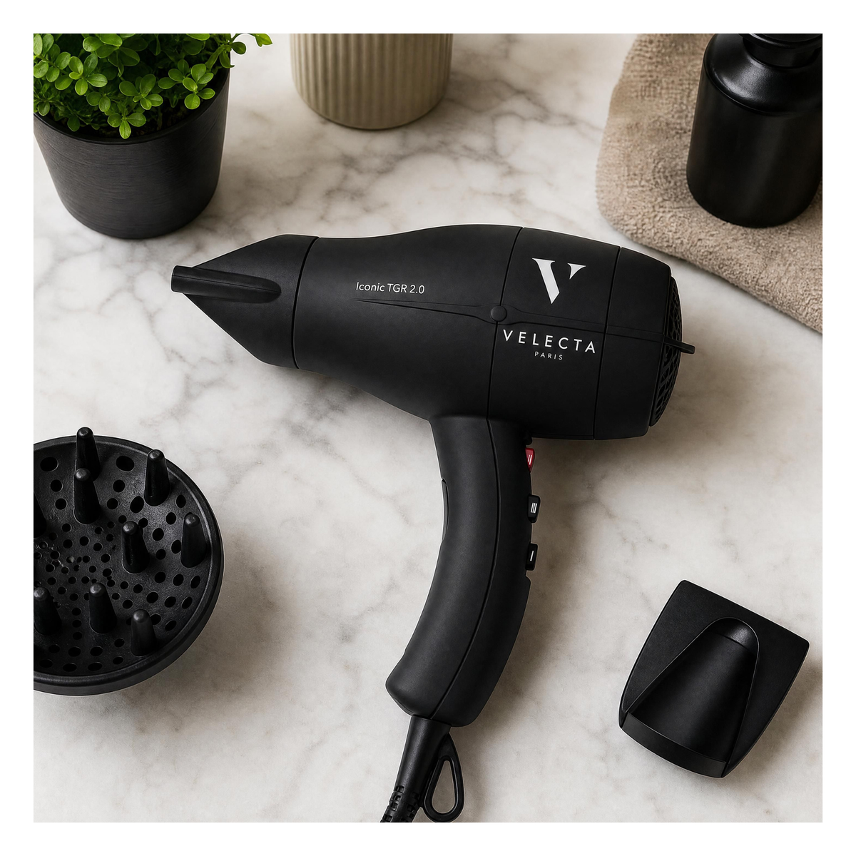 Velecta - Iconic TGR 2.0 - Sèche-cheveux noir intense