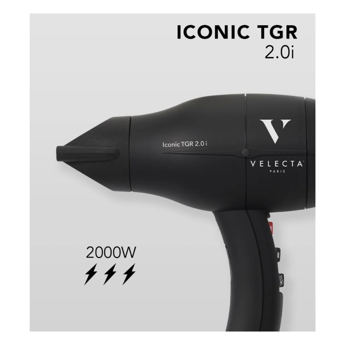 Velecta - Iconic TGR 2.0i - Sèche-cheveux noir intense