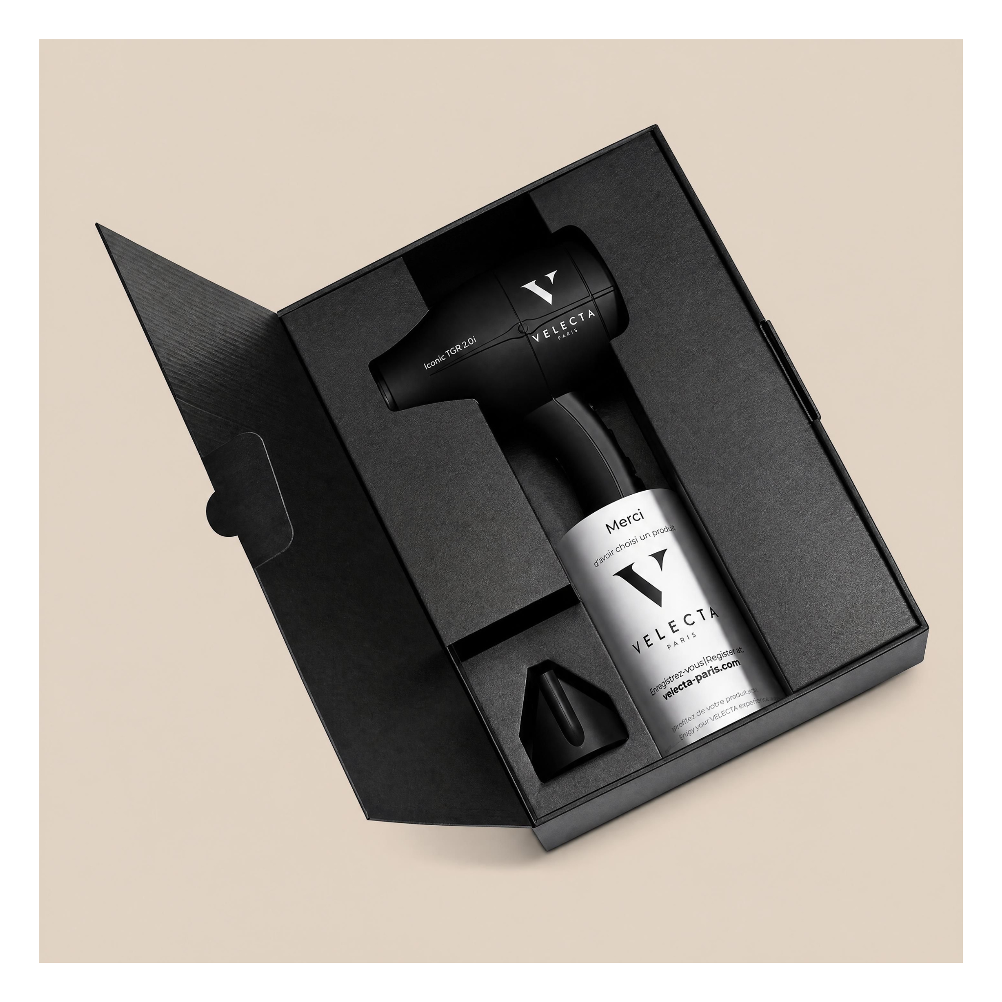 Velecta - Iconic TGR 2.0i - Sèche-cheveux noir intense
