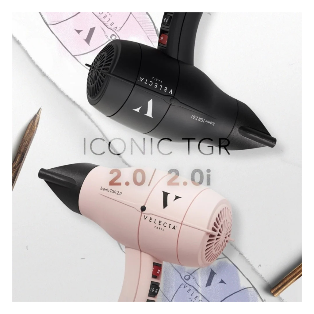 Velecta - Iconic TGR 2.0i - Sèche-cheveux rose poudré