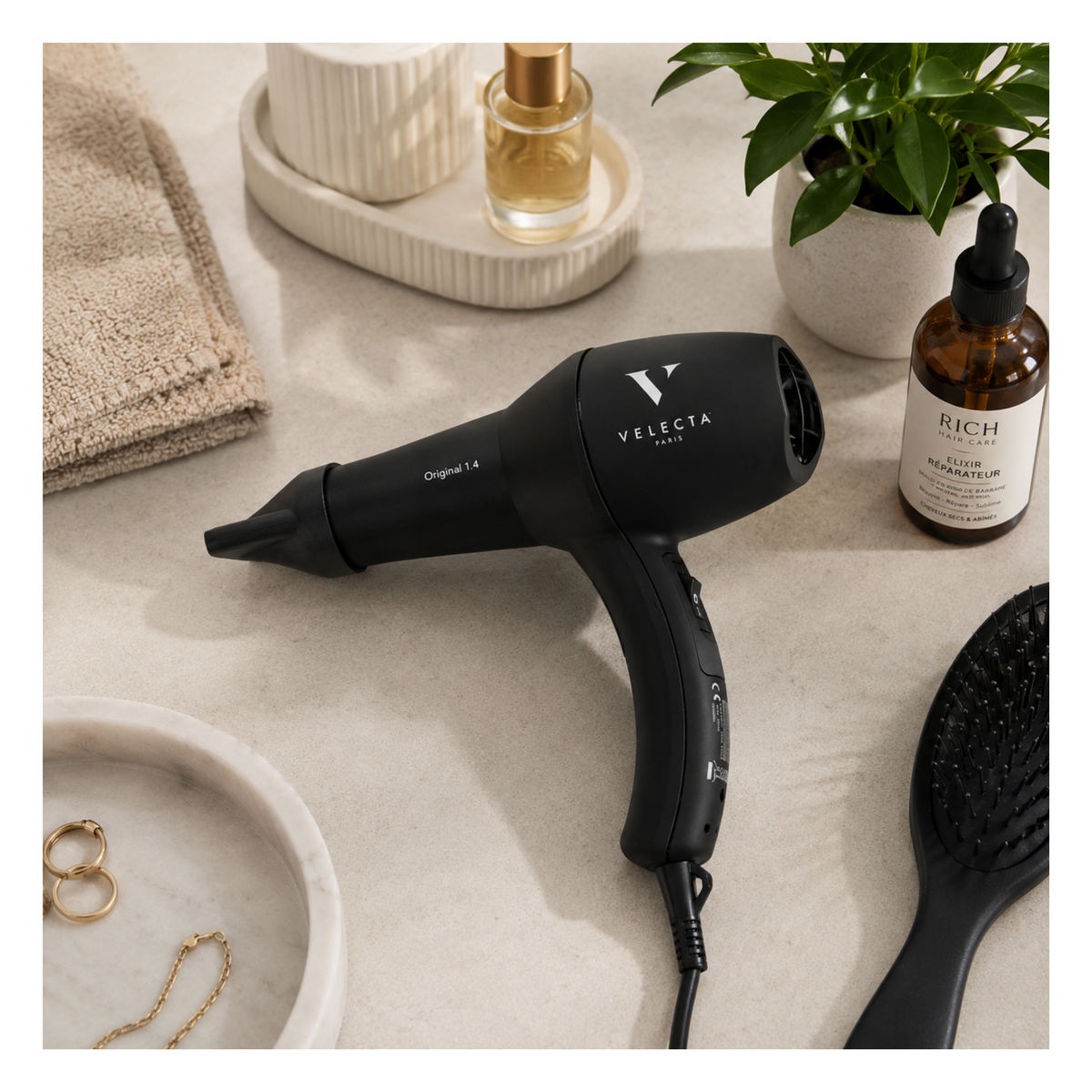 Velecta - Original 1.4 - Sèche-cheveux noir velour