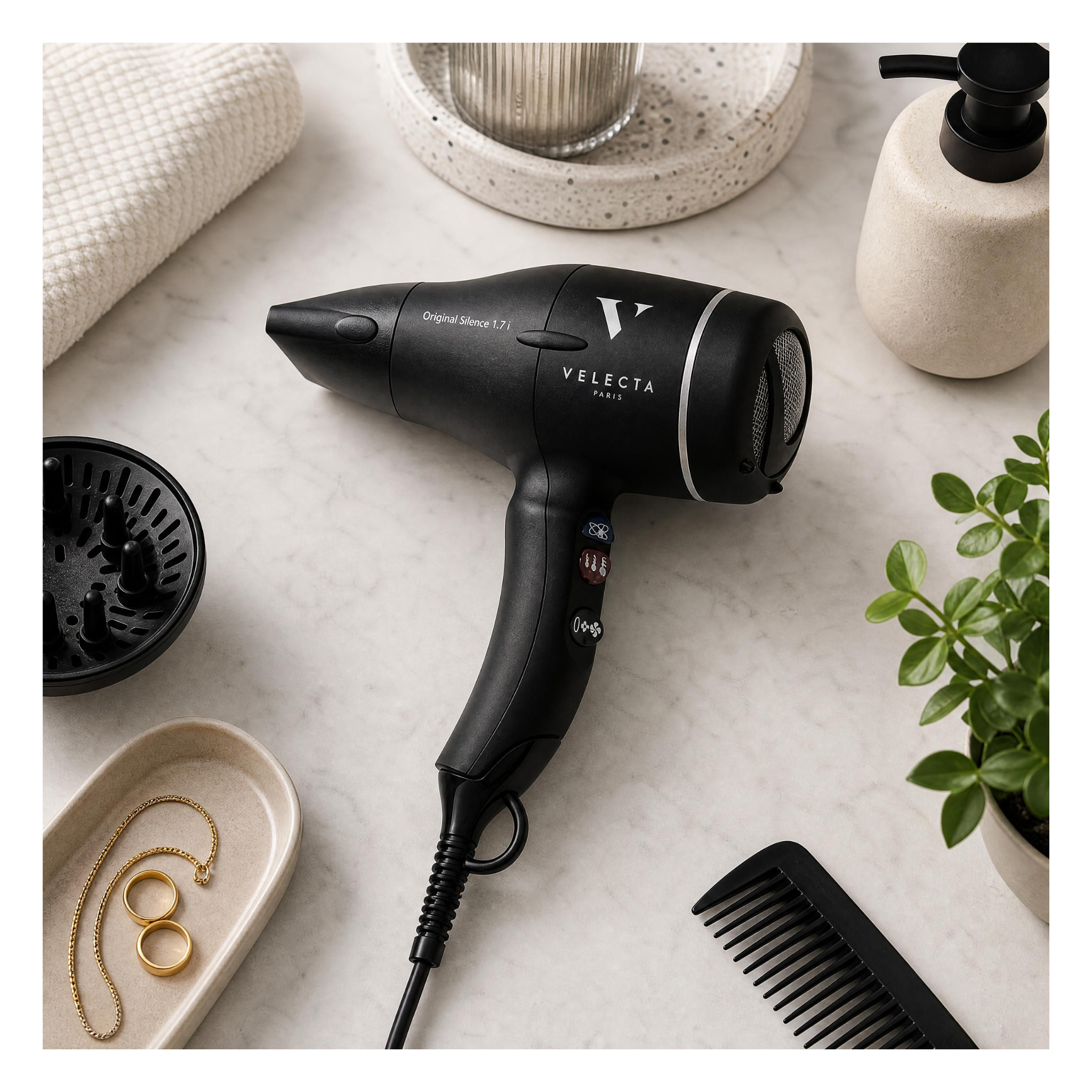 Velecta - Original Silence 1.7i - Sèche-cheveux noir velours