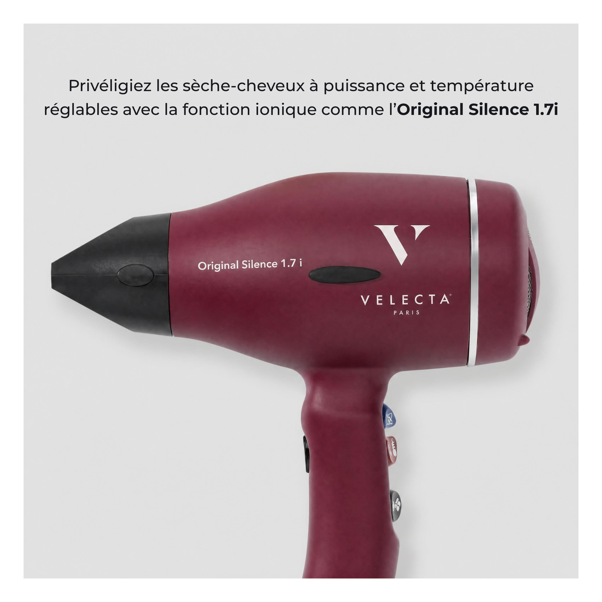 Velecta - Original Silence 1.7i - Sèche-cheveux rouge rubis